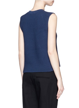 Back View - Click To Enlarge - HELMUT LANG - Chunky cotton sleeveless sweater