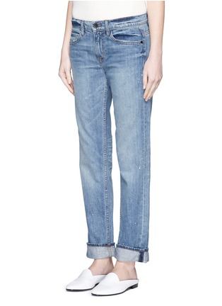 Front View - Click To Enlarge - HELMUT LANG - Light Vintage paint print jeans