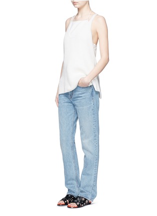 Figure View - Click To Enlarge - HELMUT LANG - Light worn boyfriend jeans