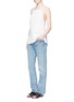 Figure View - Click To Enlarge - HELMUT LANG - Light worn boyfriend jeans