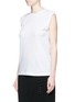 Front View - Click To Enlarge - HELMUT LANG - Vintage cotton jersey strap T-shirt