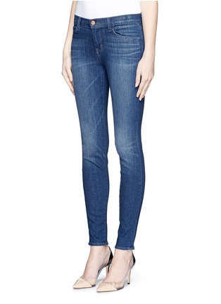 Front View - Click To Enlarge - J BRAND - 'Super Skinny' whiskered jeans
