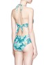 Back View - Click To Enlarge - MARA HOFFMAN - Twist front cutout leaf print swimsuit