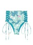 Main View - Click To Enlarge - MARA HOFFMAN - Lace-up leaf print high waist bikini bottoms