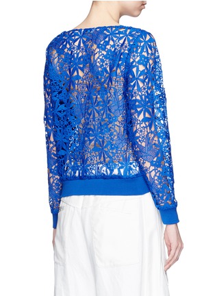 Back View - Click To Enlarge - HELEN LEE - Floral guipure lace sweatshirt