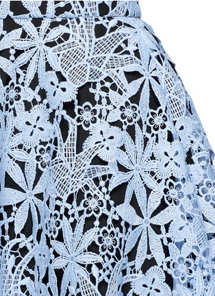 Detail View - Click To Enlarge - HELEN LEE - Floral guipure lace flare skirt