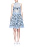 Figure View - Click To Enlarge - HELEN LEE - Floral guipure lace flare skirt