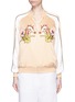 Main View - Click To Enlarge - HELEN LEE - Giraffe embroidery appliqué silk bomber jacket