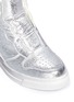 Detail View - Click To Enlarge - ASH - 'Clone' metallic leather wedge sneakers