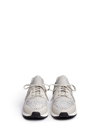 Front View - Click To Enlarge - ASH - 'Mood' crystal snakeskin effect neoprene sneakers