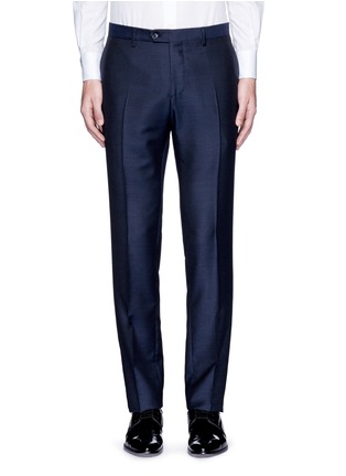 Detail View - Click To Enlarge - LARDINI - 'Trendy' peak lapel wool-Mohair-silk three piece tuxedo suit