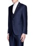 Front View - Click To Enlarge - LARDINI - 'Trendy' peak lapel wool-Mohair-silk three piece tuxedo suit
