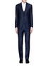 Main View - Click To Enlarge - LARDINI - 'Trendy' peak lapel wool-Mohair-silk three piece tuxedo suit