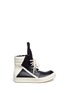 Main View - Click To Enlarge - RICK OWENS  - Geobasket high-top leather sneakers