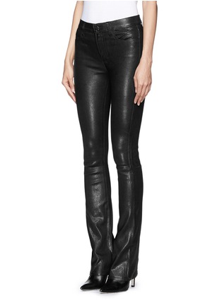 Front View - Click To Enlarge - J BRAND - 'Remy' lamb leather skinny wide leg pants