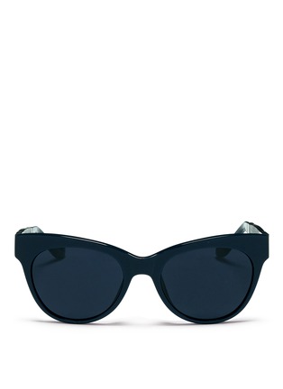 Main View - Click To Enlarge - THE ROW - x Linda Farrow leather temple acetate sunglasses