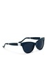 Figure View - Click To Enlarge - THE ROW - x Linda Farrow leather temple acetate sunglasses
