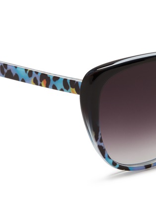 Detail View - Click To Enlarge - MATTHEW WILLIAMSON - Leopard oversized sunglasses