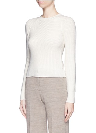 Front View - Click To Enlarge - HELMUT LANG - Cashmere-wool cropped sweater