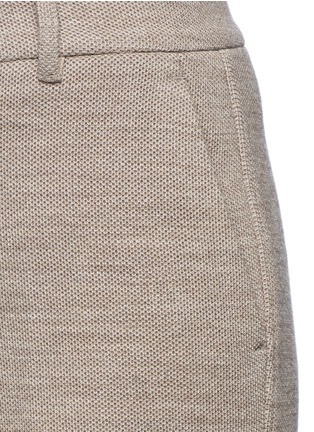 Detail View - Click To Enlarge - HELMUT LANG - Wool piqué cropped pants