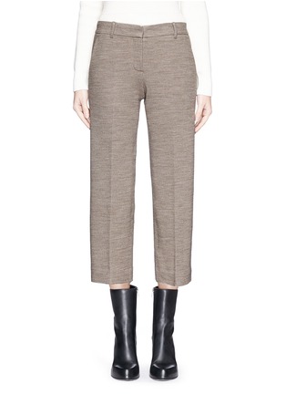 Main View - Click To Enlarge - HELMUT LANG - Wool piqué cropped pants