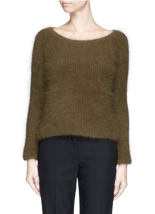 Main View - Click To Enlarge - HELMUT LANG - Seed stitch angora cropped sweater