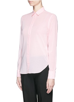Front View - Click To Enlarge - HELMUT LANG - Sheer cotton voile shirt