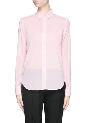 Main View - Click To Enlarge - HELMUT LANG - Sheer cotton voile shirt
