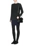Figure View - Click To Enlarge - HELMUT LANG - Wool cashmere Fisherman's Rib pencil skirt