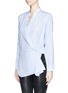 Front View - Click To Enlarge - HELMUT LANG - Two way cotton poplin shirt