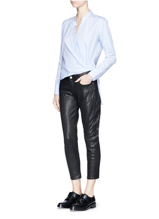 Figure View - Click To Enlarge - HELMUT LANG - Two way cotton poplin shirt