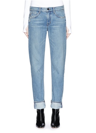 Main View - Click To Enlarge - HELMUT LANG - Light destroyed tapered jeans