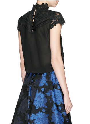 Back View - Click To Enlarge - ALICE & OLIVIA - 'Katarina' lace pleat top