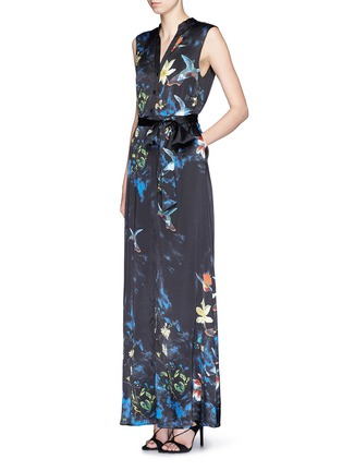 Figure View - Click To Enlarge - ALICE & OLIVIA - 'Marianna' enchanted forest print silk shirt dress