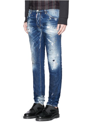Figure View - Click To Enlarge - 71465 - 'Cool Guy' paint spot distressed jeans