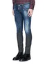 Figure View - Click To Enlarge - 71465 - 'Clement' splash paint distressed slim fit jeans