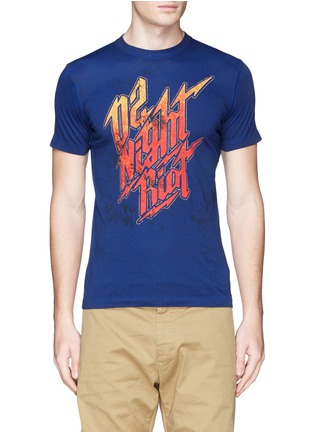 Main View - Click To Enlarge - 71465 - 'D2 Night Riot' print cotton slub T-shirt