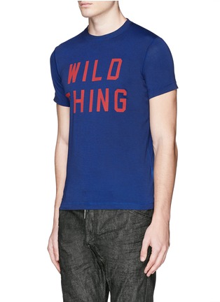 Front View - Click To Enlarge - 71465 - 'WILD THING' print cotton slub T-shirt