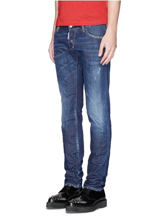Figure View - Click To Enlarge - 71465 - Bead rivet slim fit jeans