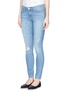 Front View - Click To Enlarge - FRAME - 'Le Skinny De Jeanne' distressed skinny jeans