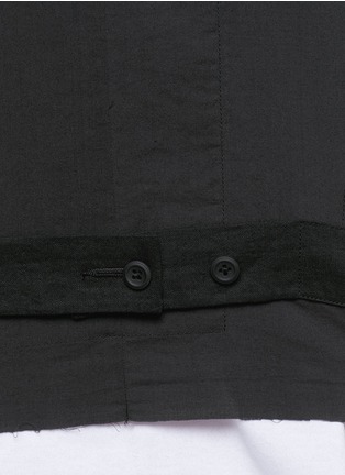 Detail View - Click To Enlarge - ZIGGY CHEN - Collarless linen-cotton vest