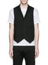 Main View - Click To Enlarge - ZIGGY CHEN - Collarless linen-cotton vest