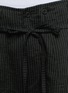 Detail View - Click To Enlarge - ZIGGY CHEN - Pinstripe cotton-linen wide leg pants