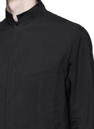 Detail View - Click To Enlarge - ZIGGY CHEN - Mandarin collar cotton voile shirt
