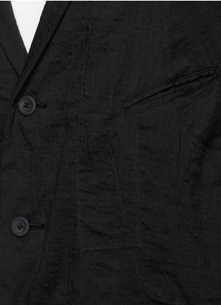 Detail View - Click To Enlarge - ZIGGY CHEN - Peak lapel cotton voile coat