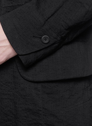 Detail View - Click To Enlarge - ZIGGY CHEN - Peak lapel cotton voile coat