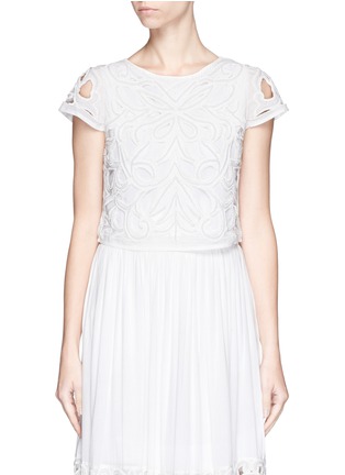 Main View - Click To Enlarge - ALICE & OLIVIA - 'Abbi' embellished cropped top