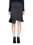 Main View - Click To Enlarge - ALEXANDER WANG - Quilted hem satin-faced twill skirt