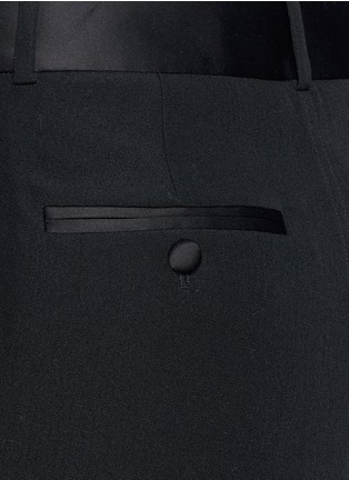Detail View - Click To Enlarge - ALEXANDER WANG - Trompe l'oeil skirt back wool pants