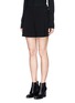 Front View - Click To Enlarge - ALEXANDER WANG - Belted crepe shorts